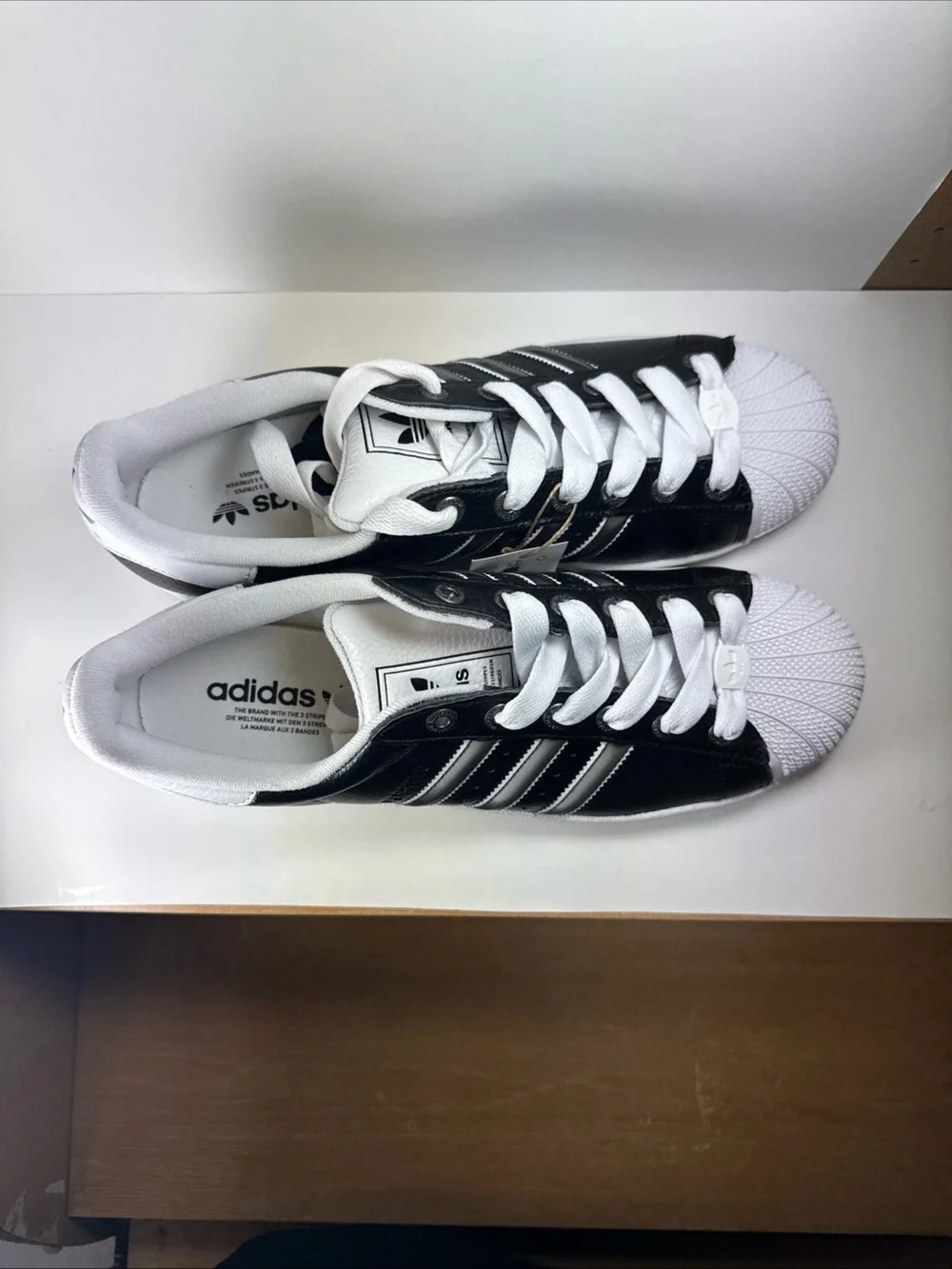 Adidas Superstar 2 Black Matte Silver White Size 12 Men’s Sneakers